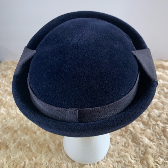 J.L. Brandeis & Sons Made In Italy Vintage 1960’S Betmar Pillbox Felt Hat - Picture 3 of 8